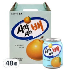 LOTTE 樂天 水梨汁禮盒，238毫升x12罐，韓國原裝進口, 238ml, 48罐