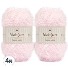 brandyarn Bubble Queen系列 菜瓜布線 淺粉色 2入，90克，100% 聚酯纖維，韓國產, 4捲