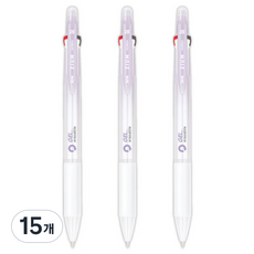  자바펜 지움3겔 지워지는 볼펜 0.5mm, 15개, 퍼플 