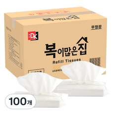 복이많은집 리필 티슈 2겹, 100개, 100매입