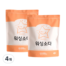 소다스쿨 워싱소다 분말세제, 3kg, 4개