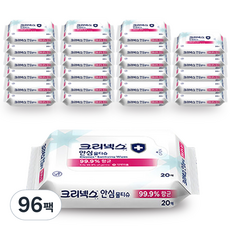 크리넥스 안심 물티슈, 20매, 96팩