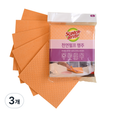 스카치브라이트 빨아쓰는 셀룰로오스 천연펄프 행주, 5개입, 3개