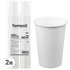 Tamsaa 純白紙杯，100個裝, 100個, 2組