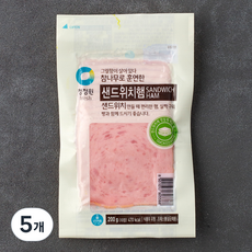 청정원 참나무 훈연 샌드위치햄, 200g, 5개