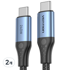 벤션 PD3.1 240W C to C타입 초고속충전케이블, 0.5m, 혼합색상, 2개