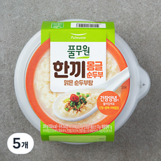 풀무원 한끼 몽글 순두부 맑은 순두부탕, 269g, 5개