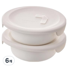 락앤락 바로한끼 도자기 밥용기 아이보리, 6개, 250ml