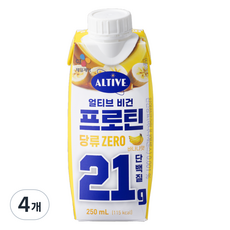 얼티브 비건 프로틴 바나나맛, 250ml, 4개