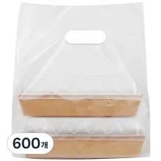 코멧 다용도 무지 HDPE 비닐 쇼핑백 소형, 반투명, 600개 반투명, 600개