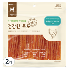 굿데이 건강한육포 반려견간식 300g, 닭가슴살 소프트스틱, 2개 닭가슴살 소프트 스틱, 2개