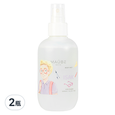 MAUBE 沐貝 身體香氛噴霧 麝香, 西班牙原裝進口, 不含酒精, 兒童/青少年適用, 200ml, 2瓶