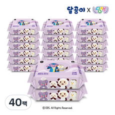 달곰이 딩대 캠퍼스 프렌즈 물티슈 리필형 60gsm, 20매, 40팩