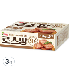 롯데햄 로스팜 97%, 600g, 3개