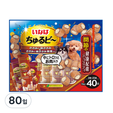 이나바 강아지 츄르비 40P, 관절건강케어 버라이어티 (QDS-85), 400g, 2개 관절건강케어 버라이어티 (QDS-85), 80입