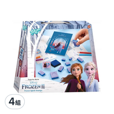 totum disney 迪士尼冰雪奇緣2手作系列印章組，含造型刻章和色鉛筆, 冰雪奇緣2, 4組