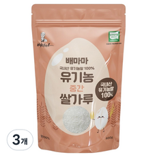 Baemama 米糊粉, 400g, 中筋米粉, 3個