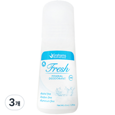 그라함스 그라함스 내추럴 미네랄 데오드란트 프레쉬, 3개, 65ml