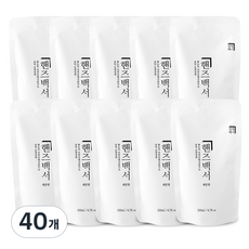 살림백서 핸드워시 레몬향 리필형, 200ml, 40개