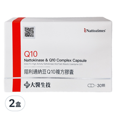 大醫生技 阻利通納豆Q10膠囊, 30顆, 2盒