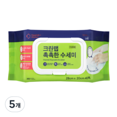 크린랲 촉촉한 수세미, 40개입, 5개