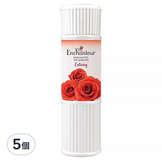 Enchanteur 艾詩 香氛爽身粉 紅色 玫瑰小蒼蘭 200g 5入, 5個