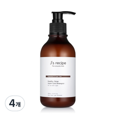 제이스 레시피 헬씨 그로우 슈퍼 케어 샴푸, 4개, 300ml