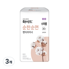 화이트 순한순면 라이너, 슈퍼롱, 30개입, 3개