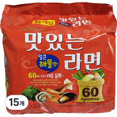 삼양 맛있는라면 얼큰해물맛 115g, 15개