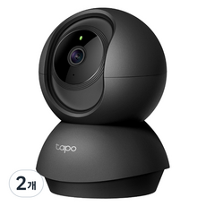 타포 200만 화소 원격회전 가정용 카메라 블랙, Tapo C201, 2개
