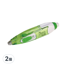 SDI 手牌 i-PULO 雙主修兩用修正帶, 專利推拉式, 透明外殼, 綠色, 2個