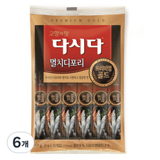 다시다 프리미엄골드 멸치디포리 12p, 60g, 6개