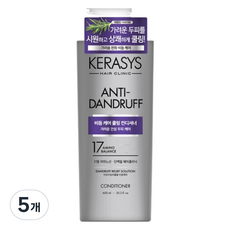케라시스 두피 비듬케어 쿨링 단백질 컨디셔너 클린앤프레쉬향, 600ml, 5개