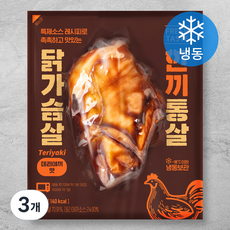 한끼통살 닭가슴살 데리야끼맛 (냉동), 100g, 3개