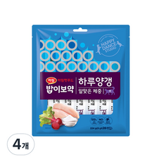 하림펫푸드 밥이보약 하루양갱 알맞은 체중 고양이 간식, 닭고기, 224g, 4개 - 하루양갱