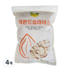  미소한입 아몬드 슬라이스, 1kg, 4개 