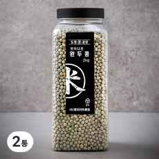 도정공장 씻어나온 완두콩, 2kg, 2통