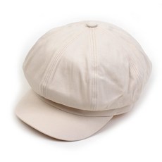 유니버셜케미스트리 Belted Cotton Ivory Newsboy Cap - 유니버셜케미스트리