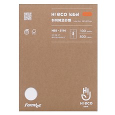 폼텍 하이에코 물류관리용 라벨 HES-3114, 8칸, 100개 8칸, 100매