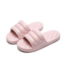 카리스 삼선 다이아 푹신한 욕실화 핑크, 1개