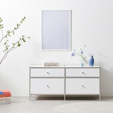 보루네오 헤일로 마리벨 미드센츄리 2단 1200 거실장 방문설치, 화이트