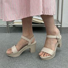 콤마슈 여성용 발편한 버클 스트랩 샌들 DP7028