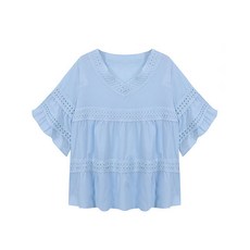 레이스펀칭블라우스