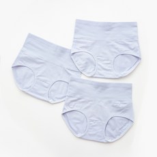 Mellemute棉質收腹帶Y區護理內褲 3入, 淺藍