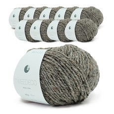 트위드 에코 뜨개실 40g 10p, 42 회베이지, 10개