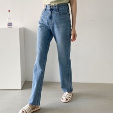 라라온 여성용 롱 중청 데님 팬츠