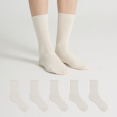 삭스탑 여성용 아웃도어 울 골지 장목 양말 5p