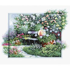 十字繡組合 Luca S Blooming Garden BU4012, 1套, 混合顏色