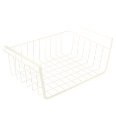 NATURE LIVING 多功能鐵絲籃掛鉤型, 35.3 x 25 x 14.5公分, 奶油白, 35.3 x 25 x 14.5cm, 1個