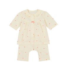 압소바 유아용 튜로 7부 내의 상하복 세트